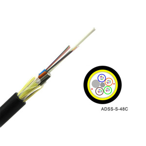 Câble à fibres optiques ADSS personnalisé 12 24 48 cœurs <span class=keywords><strong>FO</strong></span> 6 8 12 72 96 <span class=keywords><strong>144</strong></span> Hilos Câble à fibres optiques monomode extérieur avec gaine - Product Image 2