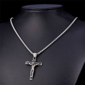 Regalos Religiosos al por Mayor Collar <span class=keywords><strong>con</strong></span> Colgante <span class=keywords><strong>de</strong></span> <span class=keywords><strong>Cadena</strong></span> <span class=keywords><strong>de</strong></span> Acero Inoxidable Joyería Punk Collar <span class=keywords><strong>de</strong></span> Cruz <span class=keywords><strong>de</strong></span> Jesucristo <span class=keywords><strong>para</strong></span> Hombres y Mujeres - Product Image 3