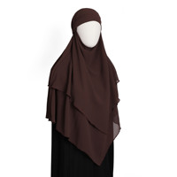 Yibaoli Fabricant de foulards en mousseline à double couche avec bretelles nouées, mode malaisienne, Dubaï, foulard hijab pour femmes, vente en gros