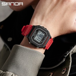 Reloj Digital Cuadrado Sanda 2156, Resistente al Agua, Simple, con Alarma, Pantalla Única, Unisex, para Estudiantes - Product Image 5