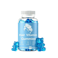 Gummies pour la croissance des cheveux avec 6000 mcg de biotine, acide folique et vitamines A, C, E pour des cheveux plus forts et plus épais, une peau et des ongles sains pour adultes