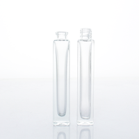 10 ML Carré Clair Décanter Bouteille Parfum 10 ML Vis Bouche Rechargeable Bouteille De Parfum En Verre