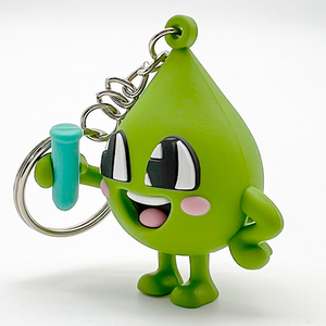 Portachiavi 3D in PVC all'ingrosso, simpatici ciondoli in gomma a forma di personaggio anime, portachiavi luminosi a forma di bambola, regalo - Product Image 3
