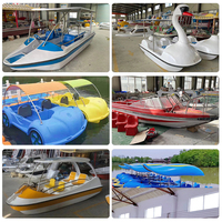 Bateau électrique 5 personnes de Chine Bateau électrique 5 personnes en fibre de verre bleu