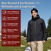 Veste à capuche rigide personnalisée coupe-vent, imperméable et résistante au froid, avec doublure épaisse en duvet de coton intégré pour diverses situations