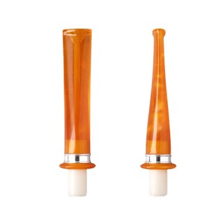 Muxiang Amber Acrylic Pipe Mouthpiece Straight Type Durable Classic Smoking Pipe Accessory - Product Image 4
