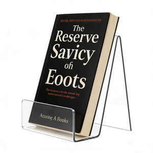 <span class=keywords><strong>Support</strong></span> de présentation de livres en acrylique écologique personnalisé, transparent, à coins arrondis et surface polie, pour carnet et album photo - Product Image 1