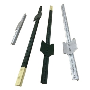 Poste <span class=keywords><strong>de</strong></span> Cerca en T con Pernos, Pintado <span class=keywords><strong>de</strong></span> Verde, <span class=keywords><strong>de</strong></span> 8 Pies, con Placa, Precio Económico y Popular - Product Image 1