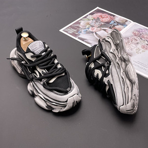 Scarpe da <span class=keywords><strong>uomo</strong></span> Torre <span class=keywords><strong>Sneakers</strong></span> in Mesh traspirante retrò tacchi alti alla moda scarpe Casual estive dal Design distintivo che aumenta l'altezza - Product Image 3
