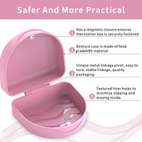 Boîte à prothèses dentaires magnétique sans BPA de qualité alimentaire, étui de rangement pour dents artificielles avec couvercle magnétique pour les voyages
