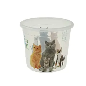 Customed 로고 인쇄를 가진 플라스틱 애완 동물 먹이 측정 컵