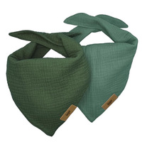 Bandana pour chien à carreaux avec logo personnalisé, en coton, réglable, violet et marron, faible MOQ, respirant, léger, vente en gros