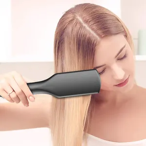 Hot Hair Straightening Brush Ionic Function For Choice PTC Heater Hair Straightener Comb With Ceramic Bristle