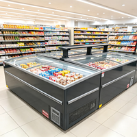 Congélateur coffre commercial à refroidissement direct, dégivrage automatique, étagères réglables, température numérique