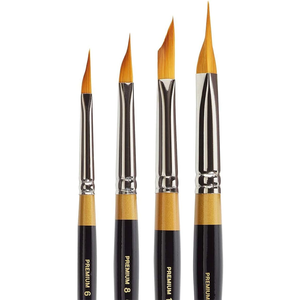 Vente en gros de pinceaux d'artiste en cheveux synthétiques manche en <span class=keywords><strong>bois</strong></span> pinceaux d'artiste pour aquarelle à l'huile acrylique et <span class=keywords><strong>peinture</strong></span> à la <span class=keywords><strong>gouache</strong></span> - Product Image 1