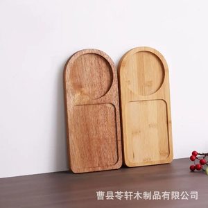 Solid wood milk bread divider Japanese breakfast plate, home desktop <b>tea</b> <b>tray</b>, coffee shop dessert afternoon <b>tea</b> <b>tray</b> - Product Image 3