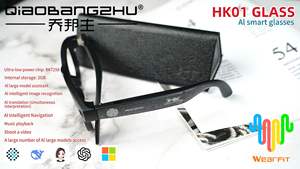 QSF HK01 Lunettes intelligentes en verre 5 millions de pixels <span class=keywords><strong>Photo</strong></span> AI Traduction Navigation Diffusion vocale Caractéristiques audio et vidéo - Product Image 6