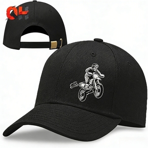 Gorras Deportivas Casuales con Visera Curva de 6 Paneles, Color Negro, Logotipo Personalizado, Gorras de Béisbol Ajustables Unisex al por Mayor - Product Image 1
