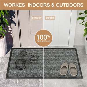 ALLIFEMATS PVC Tapis de porte personnalisés Tapis d'extérieur pour porte d'entrée - Product Image 2