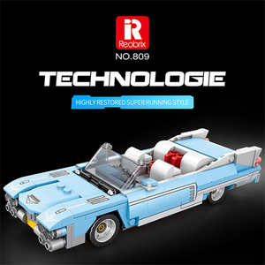 Reobrix 809 <span class=keywords><strong>Bleu</strong></span> clair <span class=keywords><strong>Eldorado</strong></span> Convertible Blocs de construction avec pneus simulés et queue agressive Vente en gros pour collectionneurs et acheteurs professionnels - Product Image 5
