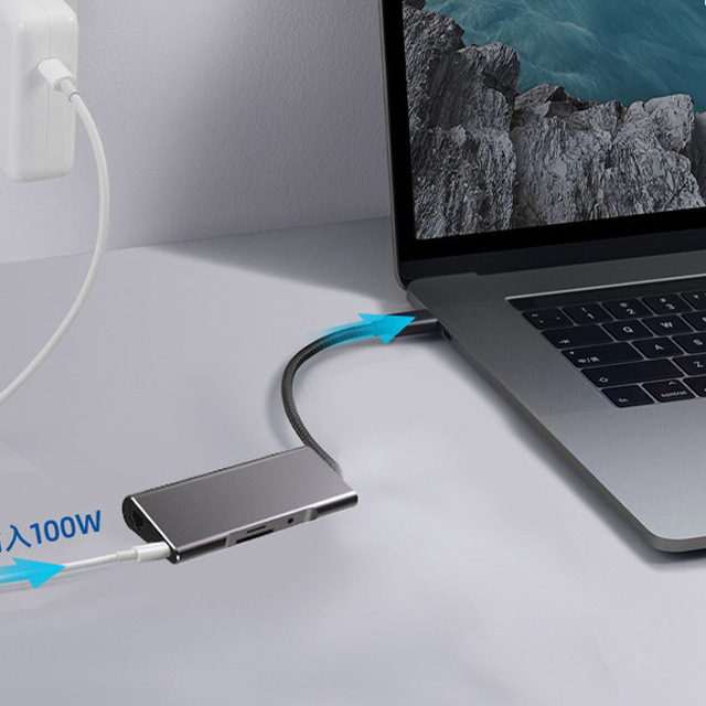 9 in 1 USB C Hub with 4K HDTV 100W Power Delivery