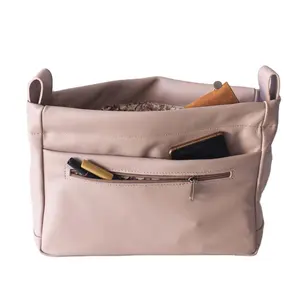 चमड़े हैंडबैग डालने आयोजक डायपर बैग आयोजक सम्मिलित करें हटाने योग्य बैग मेकअप कॉस्मेटिक आयोजक बैग