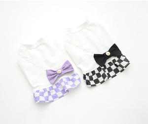 JXANRY printemps <span class=keywords><strong>et</strong></span> été nouveau damier chien jupe jupe pour animaux de compagnie petit chien vêtements chiot vêtements Teddy poméranien - Product Image 5