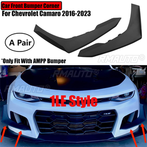 For Chevrolet Camaro 2016-2023 Car Front Bumper Corner Side <b>Splitter</b> Canards Dive Planes AMPP Bumper Bodykit PP 1LE Style 2 PCS - Product Image 1