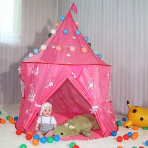 Tienda de juegos de interior rosa con estampado de logotipo OEM <span class=keywords><strong>para</strong></span> niños y <span class=keywords><strong>niñas</strong></span>, tiendas de campaña deportivas de estilo tipi indio, tiendas de campaña de juguete con diseño de Casa de poliéster suave - Product Image 5