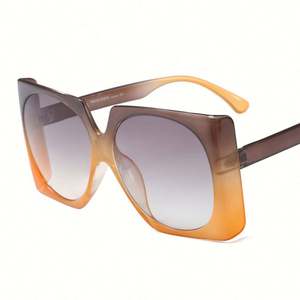 Gafas de Sol Personalizadas 2019, Gafas de Sol Cuadradas Vintage para Mujer, Gafas de Sol Grandes con Degradado para Dama - Product Image 2