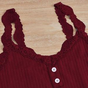 Ensemble de pyjama en dentelle contrastée à côtes, très vendu, pyjama à côtes élastiques, pyjama décontracté, doux, ensemble de pyjama trois pièces pour femmes - Product Image 2