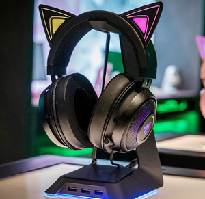 Razer Kraken Kitty V2 USB Headphone Original Electronics Gamer Headset With Chroma RGB Wired Music Headphones for <b>Gaming</b> PC PS - Product Image 4
