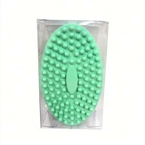 Épurateur de corps en silicone facile à nettoyer Lathers bien brosse de bain longue durée (bleu) - Product Image 5