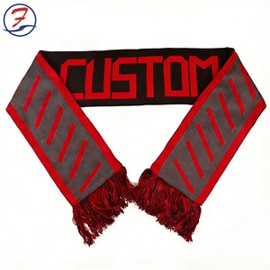 卸売 カスタム サッカー応援グッズ ファン向け 国旗フリンジマフラー イタリア国旗スカーフ - Product Image 4