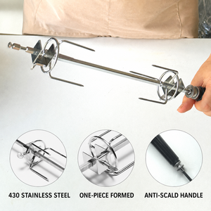 Fourchettes de rôtissoire en acier inoxydable réglables pour poulet, viande, grillades, accessoires de rôtissoire, personnalisables OEM - Product Image 4