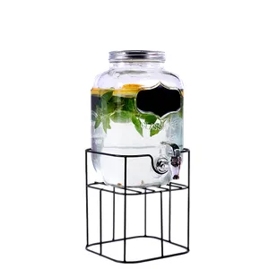 Elegant Glass Beverage Dispenser with Spigot 1.5-gallon Drink Jug - Good  Bar Equipment Centerpiece