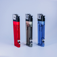 Briquet moderne jetable, portable, durable, certifié sécurité, avec ouvre-bouteille, allumeur à silex, grand format, en plastique, à gaz butane, personnalisé, pour extérieur et mariage