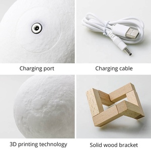 Lampada Luna 3D Smart LED Wi-Fi Tuya, Illuminazione Decorativa per Soggiorno, Lampada da Tavolo Magnetica Fluttuante - Product Image 5