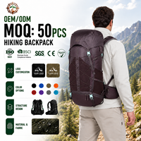Sac à dos de randonnée et de camping personnalisé 45L, résistant à l'abrasion, respirant, pour sports de plein air