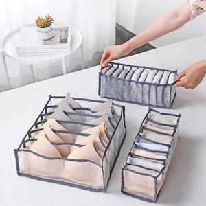 Set of 3 Non-woven Fabric Underwear Closet Drawer Organiser Foldable Wardrobe <strong>Storage</strong> <strong>Box</strong> for Bras Socks <strong>Ties</strong> Scarf - Product Image 1
