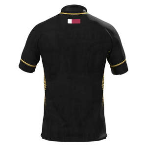 Maillot de football personnalisé 2024 de haute qualité 100% polyester, coupe ample, avec logo imprimé, nom et numéro, design Qatar National Club - Product Image 2