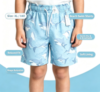 Short de bain pour enfants à séchage rapide, imprimé noix de coco, respirant, extensible dans quatre directions, imperméable, coupe ample, pour la plage