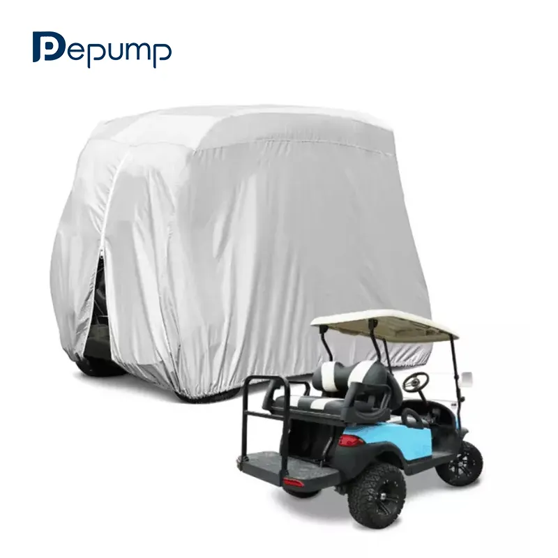 Wholesale outdoor golf car cover rainproof golf car cover 4 seats 2 seats golf car waterproof cover