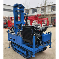 Foreuse de puits d'eau diesel montée sur chenilles ZhiZuan Max.300m avec moteur de boîte de vitesses, pompe à boue pour usage agricole, forage rapide, utilisation facile