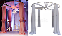 Mât en aluminium télescopique vertical de haute qualité, Kits de tuyaux et de drapé bon marché pour décoration de toile de fond de mariage, vente en gros