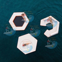 Tapis d'eau de loisirs Aqua dock de flotteur gonflable île flottante gonflable DWF