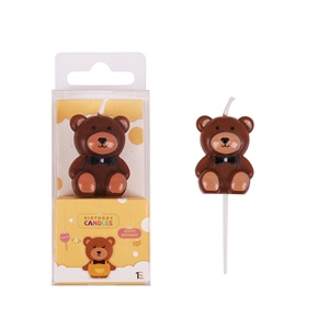 Candela per <span class=keywords><strong>torta</strong></span> di compleanno Teddy Bear Candle Design candele 3D per la <span class=keywords><strong>decorazione</strong></span> di compleanno - Product Image 6