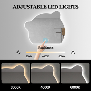 กระจกห้องน้ำ LED รูปทรง<span class=keywords><strong>แพนด้า</strong></span> ป้องกันฝ้า ป้องกันการระเบิด IP44/IP66 กระจกนิรภัย แส<span class=keywords><strong>ด</strong></span>งเวลา/อุณหภูมิ กระจกแต่งหน้าลายการ์ตูน - Product Image 3