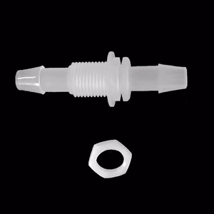 1.6mm To 12.7mm Mini Plastic Hose Barbed Bulkhead Union PP <strong>Joints</strong> Panel Mount Fitting - Product Image 1