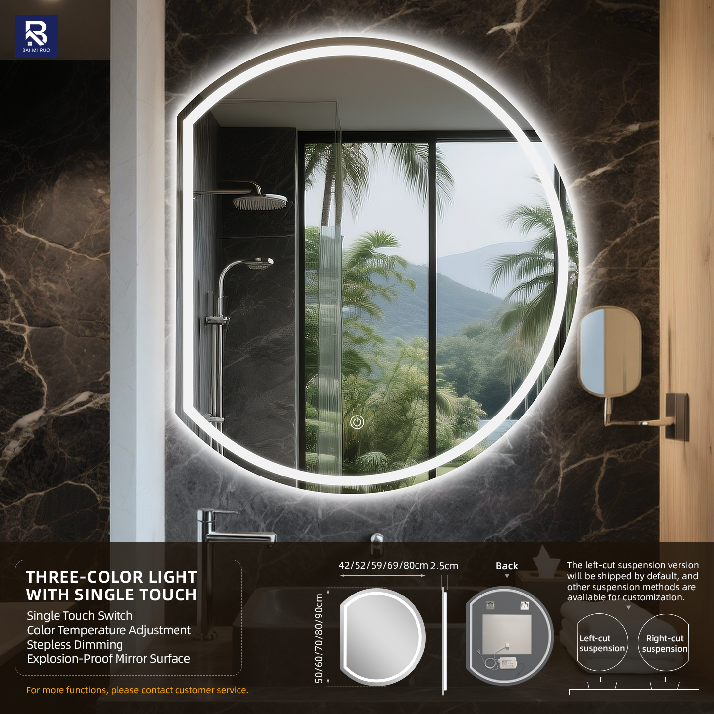 Un solo toque + 3 temperaturas de color